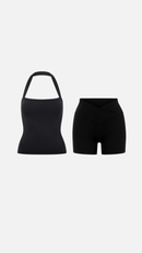 SET EVA TANK + SHORT SLIM - BLACK